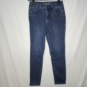 Laura Petite Ladies Tapered Leg Blue Jeans Size 4
